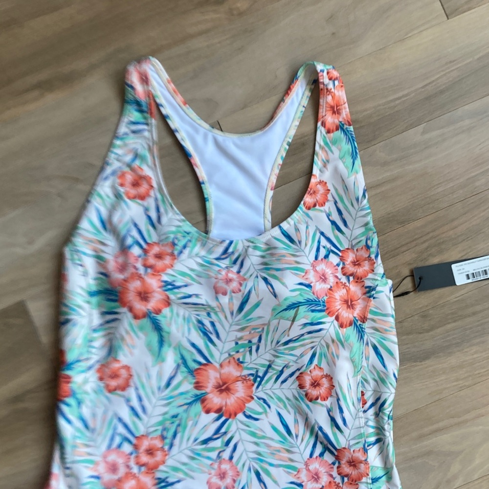 Nicole Miller One piece racerback Swimsuit Bellini blossom floral printed 2X - Picture 11 of 14